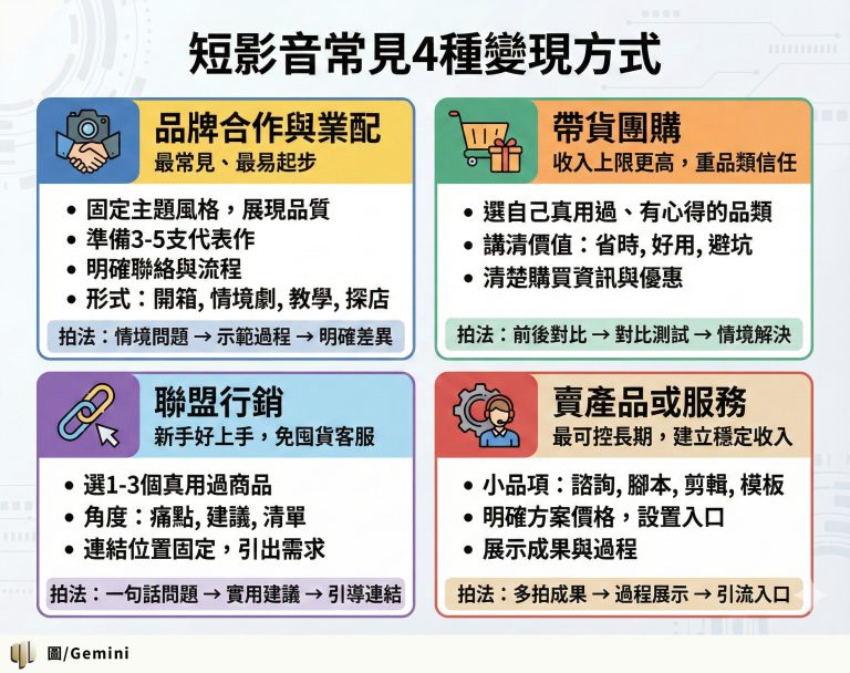 短影音常見4種變現方式